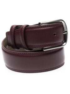 Ζώνη κλασσική σε τεχνόδερμα μπορντώ