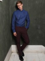 Ανδρικό παντελόνι LOREDO σε μπορντό 4557 - Image 3