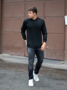 Μπλούζα πόλο σε μαύρο