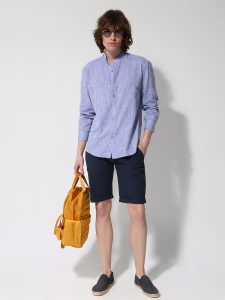 Βερμούδα Chinos Elastic CARINA 33-455069 Μπλε