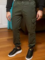 Παντελόνι Cargo Με Κορδόνι BLACKZI 88-148 Χακί - Image 9