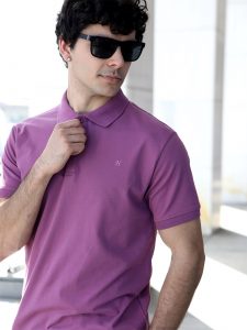 Ανδρικό Polo-Style Κοντομάνικο HIGH WEST 10-635 Μοβ