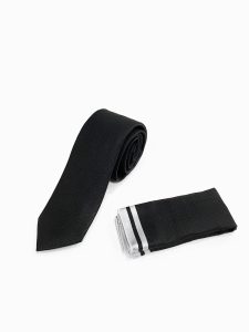 Ανδρική Γραβάτα Με Μαντηλάκι 33-6099 Black