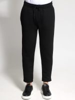 Ανδρικό Ριγέ Φορμοπαντέλονο Με λάστιχο & Κορδόνι 50-102 Μαύρο