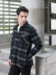 Ανδρικό Πουκάμισο Καρό JOEL 33-2197 Μαύρο