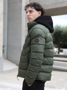 Ανδρικό Κοντό Puffer Jacket Μπουφάν 20-137 Χακί