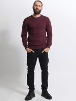 Ανδρική Λεπτή Πλεκτή Μπλούζα 10-667 Μπορντό - Image 3