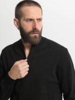Ανδρική Μπλούζα Πλεκτή Με Φερμουάρ 10-665 Μαύρο - Image 4