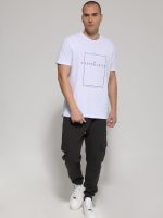 Ανδρικό Βαμβακερό Κοντομάνικο T-shirt Fun 207032 Λευκό - Image 3