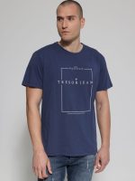 Ανδρικό Βαμβακερό Κοντομάνικο T-shirt Fun 207032 Μπλε - Image 2