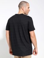 Βαμβακερό T-shirt Με Ιδιαίτερη Πλέξη Roan 207017 Μαύρο - Image 5