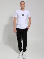 Ανδρικό Βαμβακερό Κοντομάνικο T-shirt Paul 207033 Λευκό - Image 5