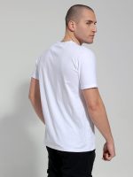 Ανδρικό Βαμβακερό Κοντομάνικο T-shirt Paul 207033 Λευκό - Image 4