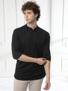 Μπλούζα T-shirt Με Κουμπιά Valerio 270-220 Μαύρο