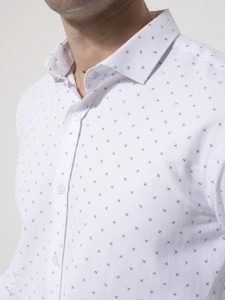 Ανδρικό Πουκάμισο Με Εφαρμογή Slim Milo 33-7408 Λευκό Slim-fit