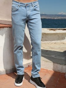 Ανδρικό Jean Παντελόνι Πεντάτσεπο 40-171 Ανοιχτό Μπλε