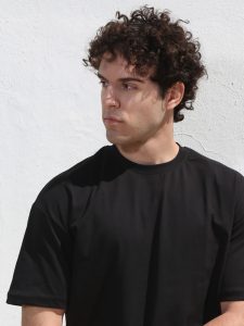 Ανδρικό Βαμβακερό Oversized Κοντομάνικο T-shirt 10-676 Μαύρο