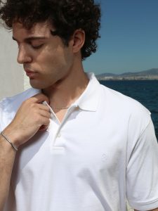 Ανδρικό POLO Κοντομάνικο T-shirt 10-693 Λευκό - Μεγάλα Νούμερα