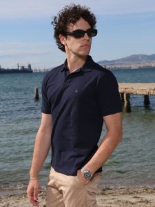 Ανδρικό POLO Κοντομάνικο T-shirt 10-695 Μπλε