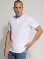 Κοντομάνικο Μπλουζάκι Με Κουμπάκια 10-699 Λευκό - Μεγάλα Νούμερα - Image 3