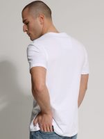 Κοντομάνικο Μπλουζάκι Με Κουμπάκια 10-699 Λευκό - Μεγάλα Νούμερα - Image 4