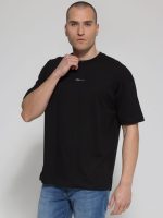 Ανδρικό Oversized Κοντομάνικο T-shirt 10-718 Μαύρο - Image 3