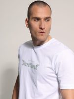 Ανδρικό Βαμβακερό Κοντομάνικο T-shirt 10-683 Λευκό