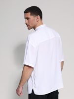 Κοντομάνικη Πουκαμίσα Με Μάο Γιακά Bahamas 33-7432 Λευκό - Image 4