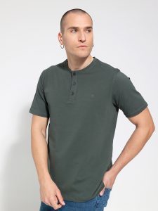 Κοντομάνικο Μπλουζάκι Με Κουμπάκια 10-702 Χακί - Μεγάλα Νούμερα