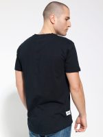 Oversized Κοντομάνικο T-shirt Με V Λαιμό 10-710 Μαύρο - Image 5