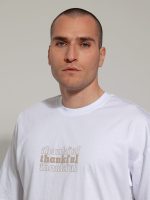 Ανδρικό Βαμβακερό Oversized Κοντομάνικο T-shirt 10-679 Λευκό - Image 2