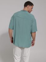 Κοντομάνικη Πουκαμίσα Με Μάο Γιακά Bahamas 33-7432 Μέντα - Image 3