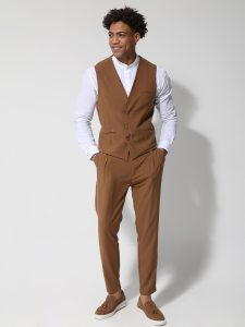 Ανδρικό Υφασμάτινο Γιλέκο RICARDO 9429 Καμηλό