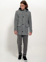 Ανδρικό Παλτό Με Κουκούλα VIVIANO 2564 γκρι - Image 4