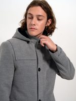 Ανδρικό Παλτό Με Κουκούλα VIVIANO 2564 γκρι - Image 5