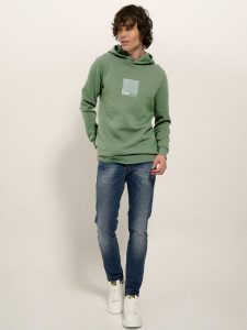 Μπλούζα Hoodie Με Κουκούλα Oversize BERTO 206054 light green