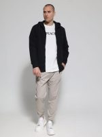 Ανδρική Ζακέτα Με Κουκούλα 80-205 Μαύρο - Image 2