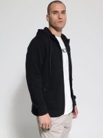 Ανδρική Ζακέτα Με Κουκούλα 80-205 Μαύρο - Image 3