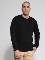 Ανδρική Λεπτή Μπλούζα Φούτερ 10-725 Μαύρο