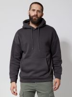 Oversize Ανδρική Μπλούζα Με Κουκούλα & Τσέπες 10-722 Γκρι