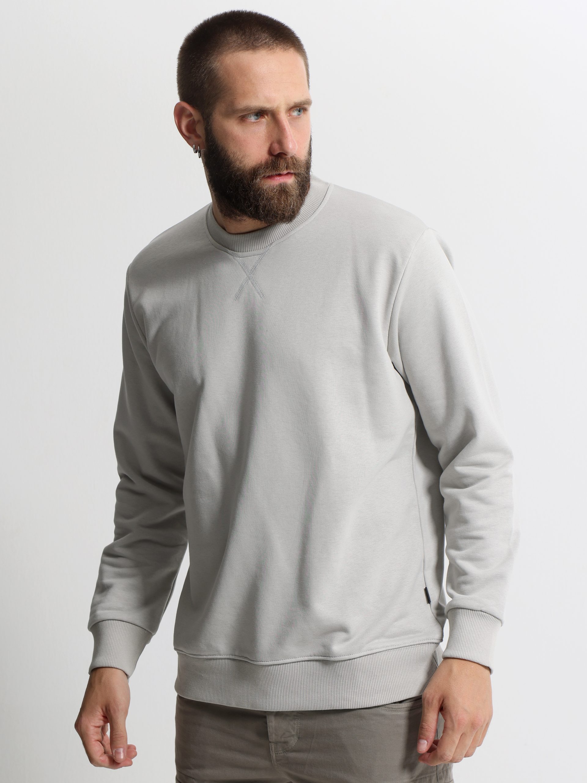 under1935 Ανδρική Λεπτή Μπλούζα Φούτερ 10-724 Γκρι - Image 1