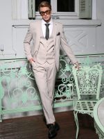 Ανδρικό Κοστούμι Με Γιλέκο RICO 2019 Μπεζ