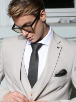 Ανδρικό Κοστούμι Με Γιλέκο RICO 2019 Μπεζ - Image 2