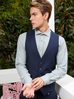 Ανδρικό Γιλέκο Με Κουμπάκια DOMENICO 9422 Μπλε - Image 3