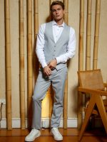 Ανδρικό Γιλέκο Με Κουμπάκια ANDRIANO 9423 Σιελ - Image 6