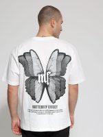 Ανδρικό Oversized Κοντομάνικο PEACE T-shirt 10-728 Λευκό - Image 2