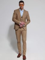 Ανδρικό Παντελόνι DOMENICO 4422 Καμηλό - Image 3