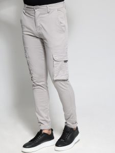 Ανδρικό Παντελόνι Cargo BLACKZI 88-165 Γκρι Ανοιχτό