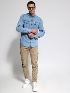 Ανδρικό Παντελόνι Cargo 6168 Μπεζ