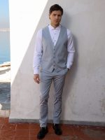 Ανδρικό Γιλέκο Με Κουμπάκια ANDRIANO 9423 Σιελ - Image 2